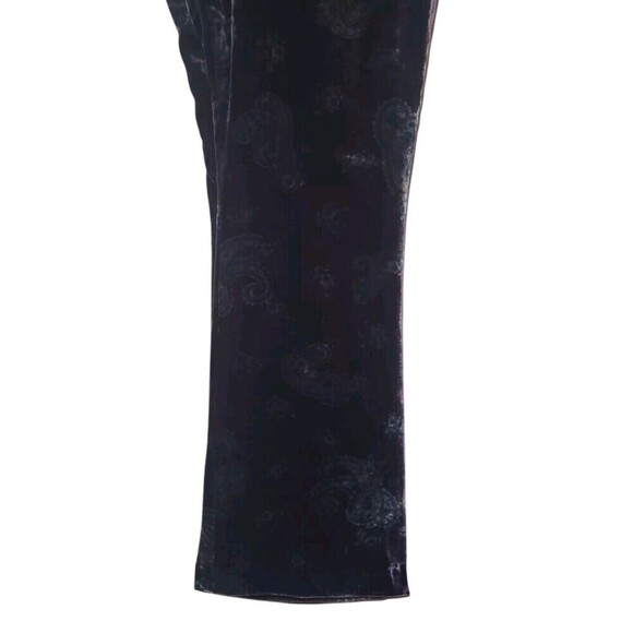 RALPH RALPH LAUREN Tartan Label Y2K 10 M Velvet Flared Pants High Rise Paisley - Picture 9 of 12